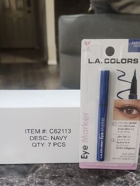 (7 In Box) L.A. Colors Navy Eye Marker Liquid Eyeliner (7) Eyeliners.